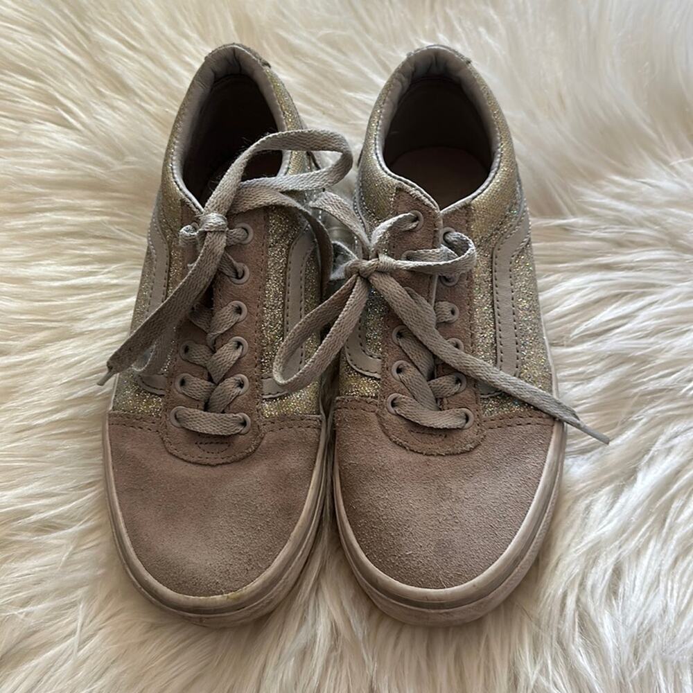 Vans | Silver Glitter Shoes Size 1.0